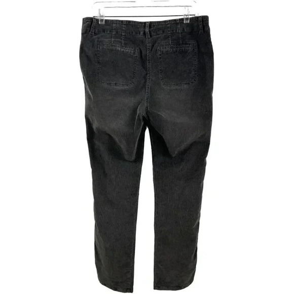 J Jill Pants Womens Size12 Corduroy Straight Leg Gray Corduroy Academia Preppy - Picture 3 of 16